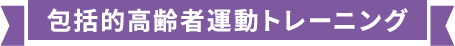 包括的高齢者運動トレーニング